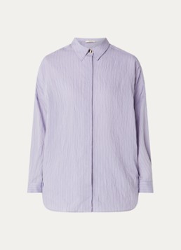 Sessùn Dames Danie blouse met streepprint en gestrikt detail in de kleur Paars