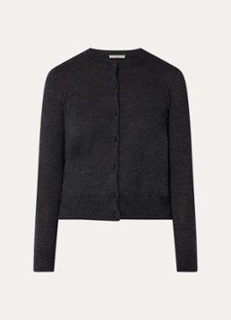 Sessùn Dames Diga fijngebreid vest van wol in de kleur Antraciet