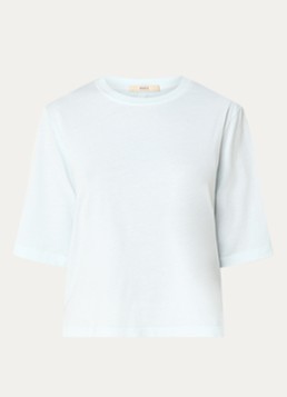 Sessùn Dames Sergio T-shirt met ronde hals in de kleur Lichtblauw