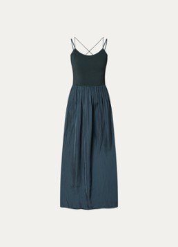 Sessùn Dames Mambo midi jurk met cut-out detail in de kleur Petrol