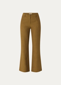Sessùn Dames Tancreto high waist flared fit pantalon met steekzakken in de kleur Brons