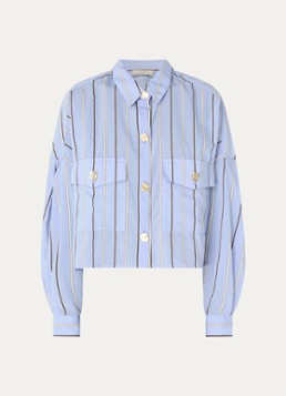 Sessùn Dames Balanca blouse met streepprint in de kleur Lichtblauw