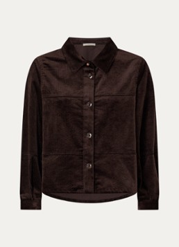 Sessùn Dames Leotown blouse van corduroy in de kleur Donkerbruin