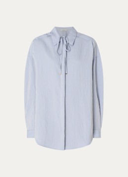 Sessùn Dames Liza blouse met streepprint in de kleur Staalblauw