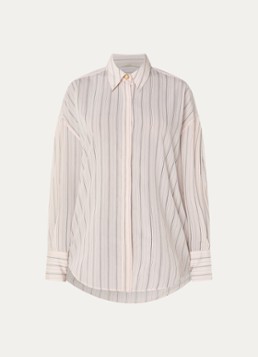 Sessùn Dames Mabel blouse met streepprint in de kleur Lichtroze