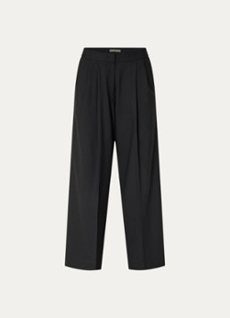 Sessùn Dames Hojiki high waist wide fit broek met steekzakken in de kleur Zwart
