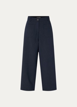 Sessùn Dames Hudkin high waist loose fit pantalon met steekzakken in de kleur Indigo