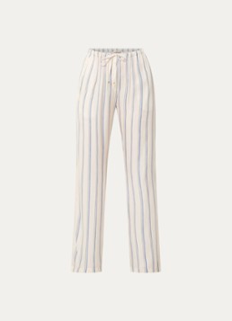 Sessùn Dames Piuma high waist straight fit broek met steekszakken in de kleur Gebroken wit