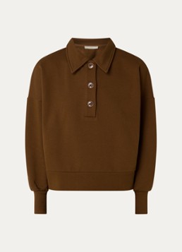 Sessùn Dames Sweater met polokraag in de kleur Bruin