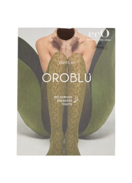 Oroblu Dames Sneakers Wave panty in 40 denier in de kleur Chocoladebruin, maat: S/M