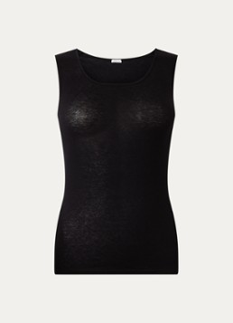 Oroblu Dames Tanktop in kasjmierblend in de kleur Zwart, maat: XL