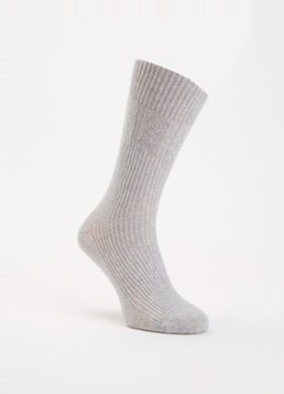Oroblu Dames Hilda sokken in kasjmierblend in de kleur Lichtgrijs, maat: 39-42