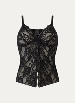 Oroblu Dames Top van kant in de kleur Zwart, maat: S/M