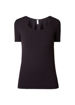 Oroblu Dames Dolcevita Microfibre T-shirt in de kleur Zwart, maat: S/M