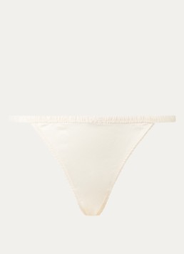 Love Stories Dames Charlotte tanga met kant in de kleur Gebroken wit, maat: S