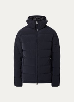 Oscar Jacobson Heren Puffer jack met afneembare capuchon in de kleur Donkerblauw, maat: 56