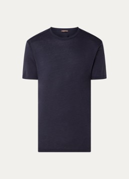 Oscar Jacobson Heren Kim T-shirt in de kleur Donkerblauw, maat: S