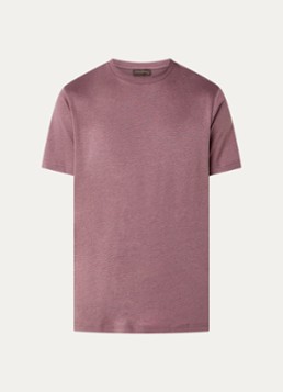 Oscar Jacobson Heren Kim T-shirt met ronde hals in de kleur Lila, maat: S