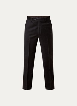 Oscar Jacobson Heren Del straight fit pantalon van wol in de kleur Donkerbruin, maat: 52