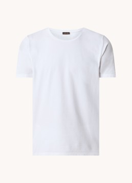 Oscar Jacobson Heren Kyran T-shirt met stretch in de kleur Wit, maat: XXL