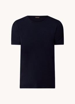 Oscar Jacobson Heren Kyran T-shirt met stretch in de kleur Donkerblauw, maat: S