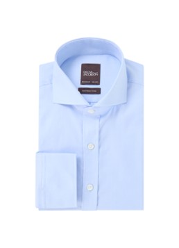 Oscar Jacobson Heren Slim fit overhemd in de kleur Lichtblauw, maat: 42