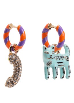 Essentiel Antwerp Dames Jocat oorringen met hanger in de kleur Oranje