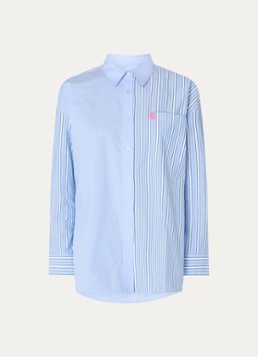 Essentiel Antwerp Dames Blouse met streepprint en bostzak in de kleur Blauw
