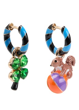 Essentiel Antwerp Dames Jover oorringen met hanger in de kleur Blauw