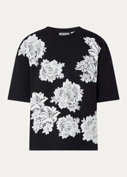 Essentiel Antwerp Dames T-shirt met borduring in de kleur Donkerblauw