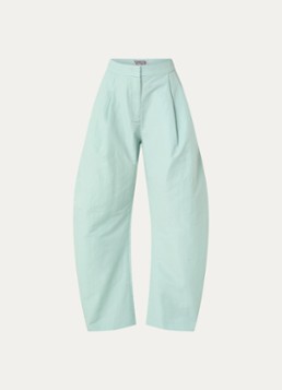 Essentiel Antwerp Dames Jude high waist balloon fit broek met steekzakken in de kleur Aquablauw