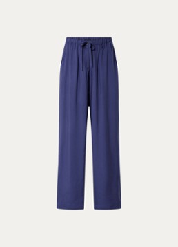 Essentiel Antwerp Dames Jargate high waist wide fit korte broek met trekkoord in de kleur Indigo