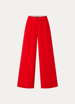 Essentiel Antwerp Dames Kelsea high waist wide fit pantalon met steekzakken in de kleur Rood