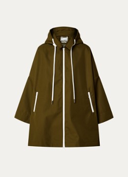 Essentiel Antwerp Dames Krimson oversized regenjas met ritszakken in de kleur Olijfgroen