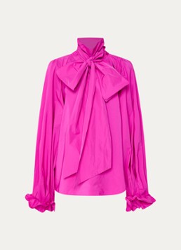 Essentiel Antwerp Dames Kelly blouse met sjaalkraag in de kleur Fuchsia
