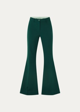Essentiel Antwerp Dames Konsiderate high waist flared fit broek in de kleur Donkergroen