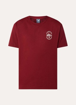 New Balance Heren T-shirt met logo in de kleur Bordeauxrood, maat: S
