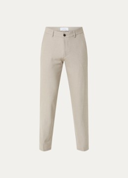 Les Deux Heren Como slim fit pantalon met steekzakken in de kleur Donkerbeige, maat: 32/32