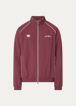 Les Deux Heren Jack met logoborduring in de kleur Donkerrood, maat: L