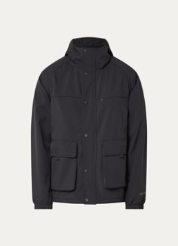 Les Deux Heren Softshell jack met capuchon in de kleur Zwart, maat: XL