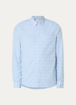 Les Deux Heren Regular fit overhemd met ruitdessin in de kleur Blauwgrijs, maat: XL