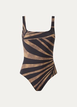 Gottex Dames Voorgevormd badpak met print en vulling in de kleur Bruin, maat: 38