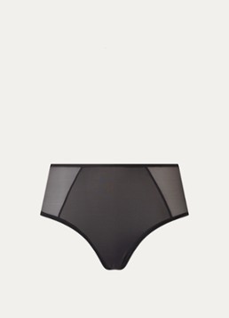 Sloggi Dames Soft ADAPT high waisted hipster met mesh in de kleur Zwart, maat: S