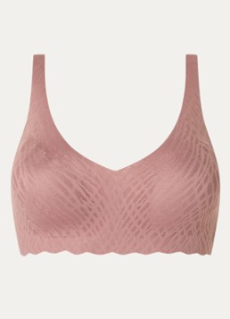 Sloggi Dames Bliss naadloze bralette met uitneembare vulling in de kleur Oudroze, maat: S