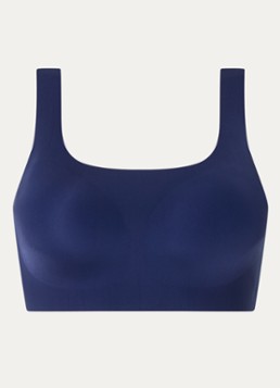 Sloggi Dames Naadloze bralette met uitneembare vulling in de kleur Donkerblauw, maat: S