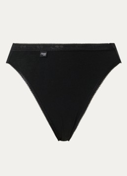 Sloggi Dames Basic Tai slip in 4-pack in de kleur Zwart, maat: 46