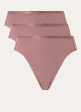 Sloggi Dames Go Daily high waisted slip in 3-pack in de kleur Oudroze, maat: XL