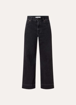 Chloé Dames High waist straight leg jeans met gekleurde wassing in de kleur Antraciet, maat: W 29