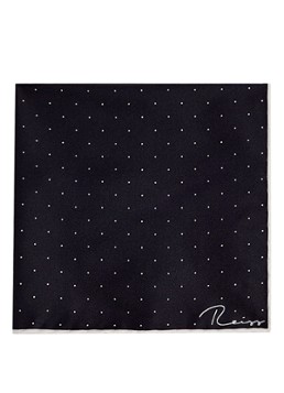 Reiss Heren Liam pochet van zijde met stippenprint 31 x 31 cm in de kleur Navy / Blauw