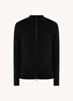 Reiss Heren Hampshire fijngebreid vest van wol met steekzakken in de kleur Zwart